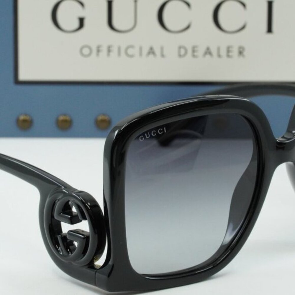 Gucci GG1326S 001 Square Sunglasses – Black - Picture 7 of 11